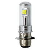 Motorcycle Headlights 750LM 6000K White H6M/P15D 40W 8-LED Bulbs, DC 12-24V